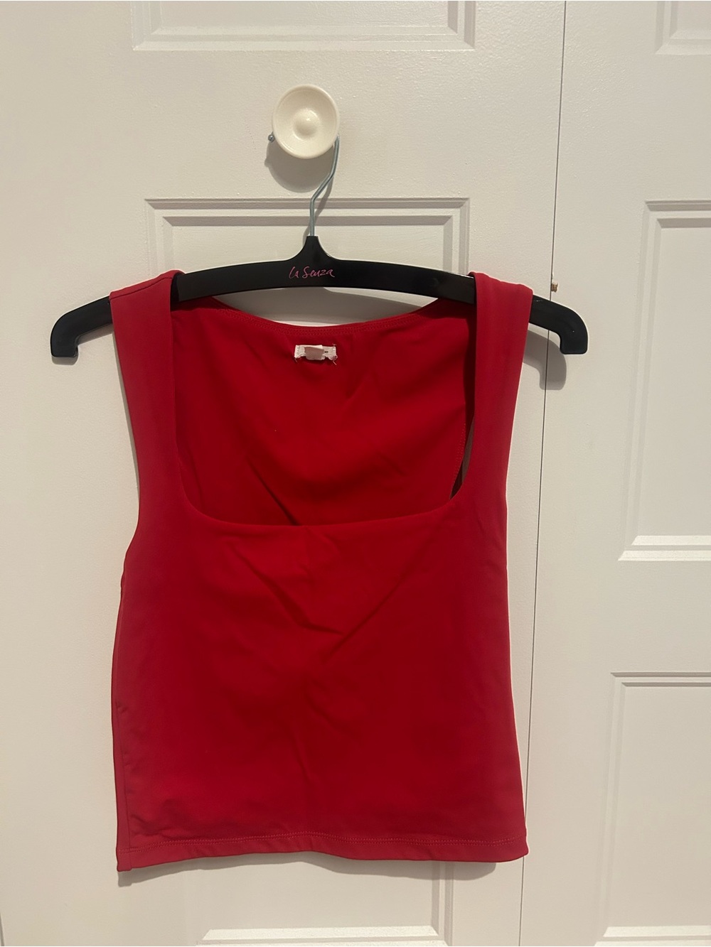 Garage Red Square Neck Tank